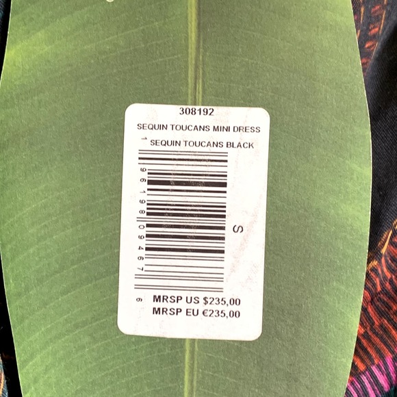 NWT Farm Rio Sequin Toucans Mini Dress - Picture 13 of 15
